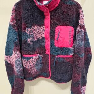 Peloton Sherpa Jacket with Pink and Blue Accents